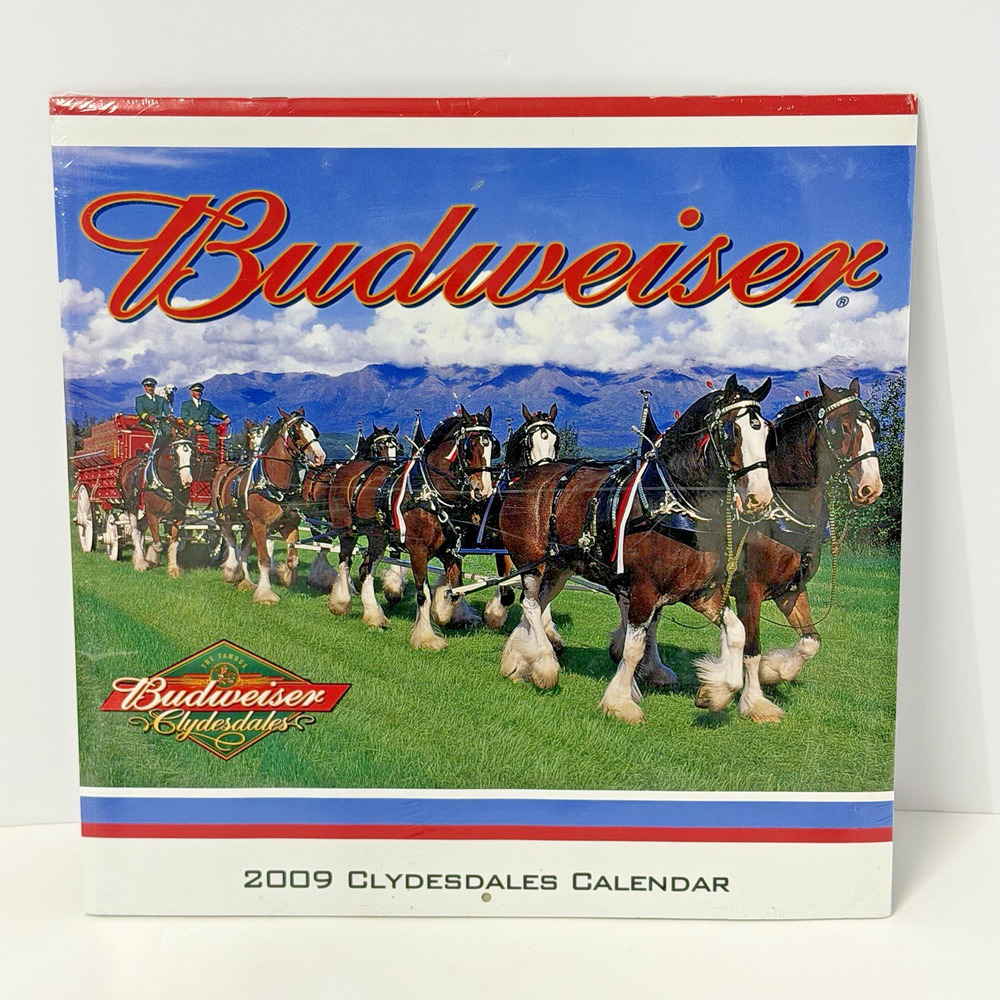 Budweiser Beer Clydesdales Calendar 2009 Anheuser Busch Sealed